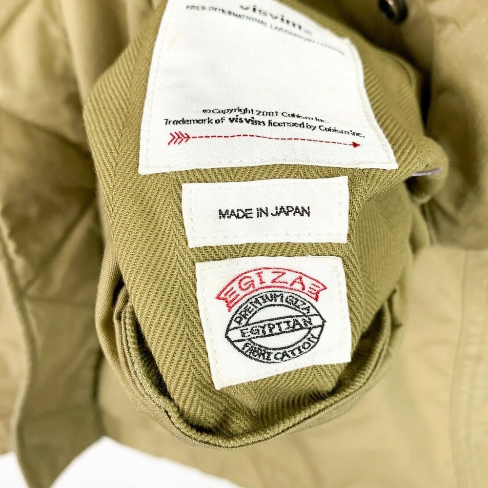 Visvim Dotera Japanese Streetwear Tan Open Front Military Down Coat Large - Picture 12 of 13